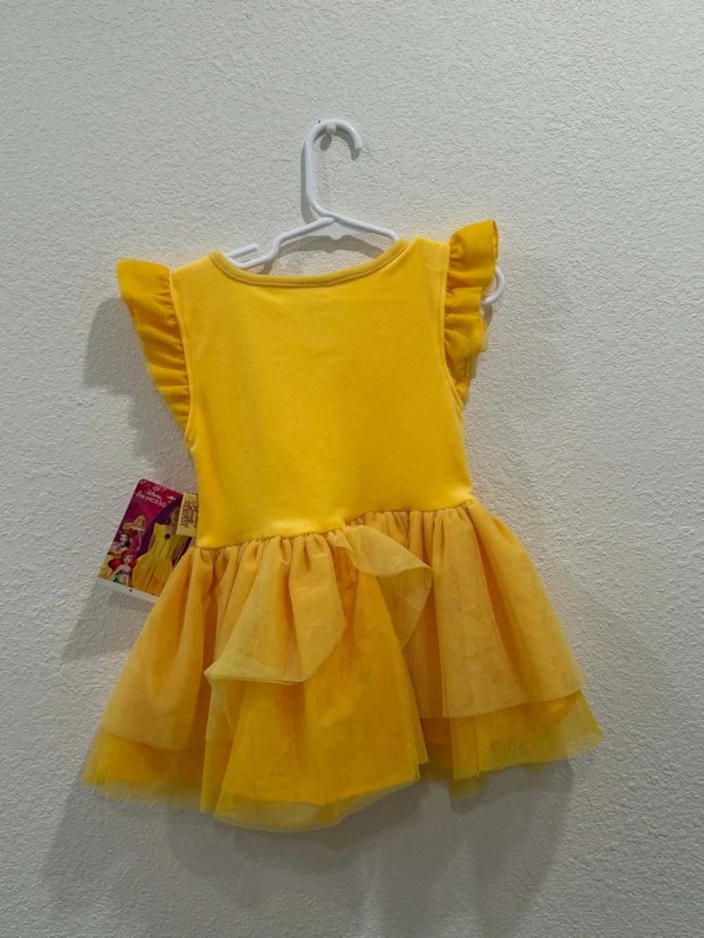 Disney Yellow Princess Tulle Dress with Red Rose Accent - Picture 2 of 2